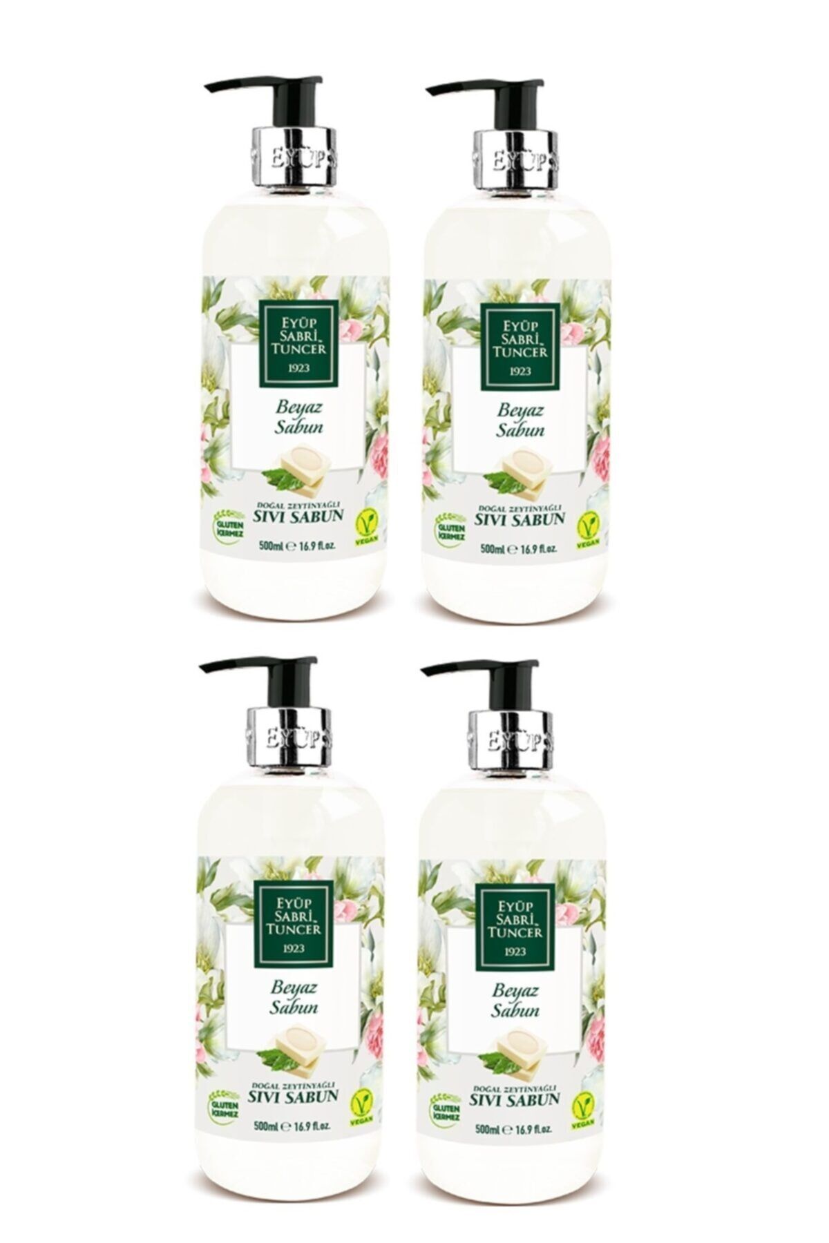 Eyüp Sabri Tuncer Beyaz Sabun Sıvı Sabun 500 ml x 4 Adet