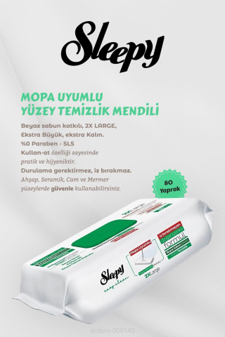 Sleepy Mopa Uyumlu Yüzey Havlusu 6 AL 5 Öde Hediyeli