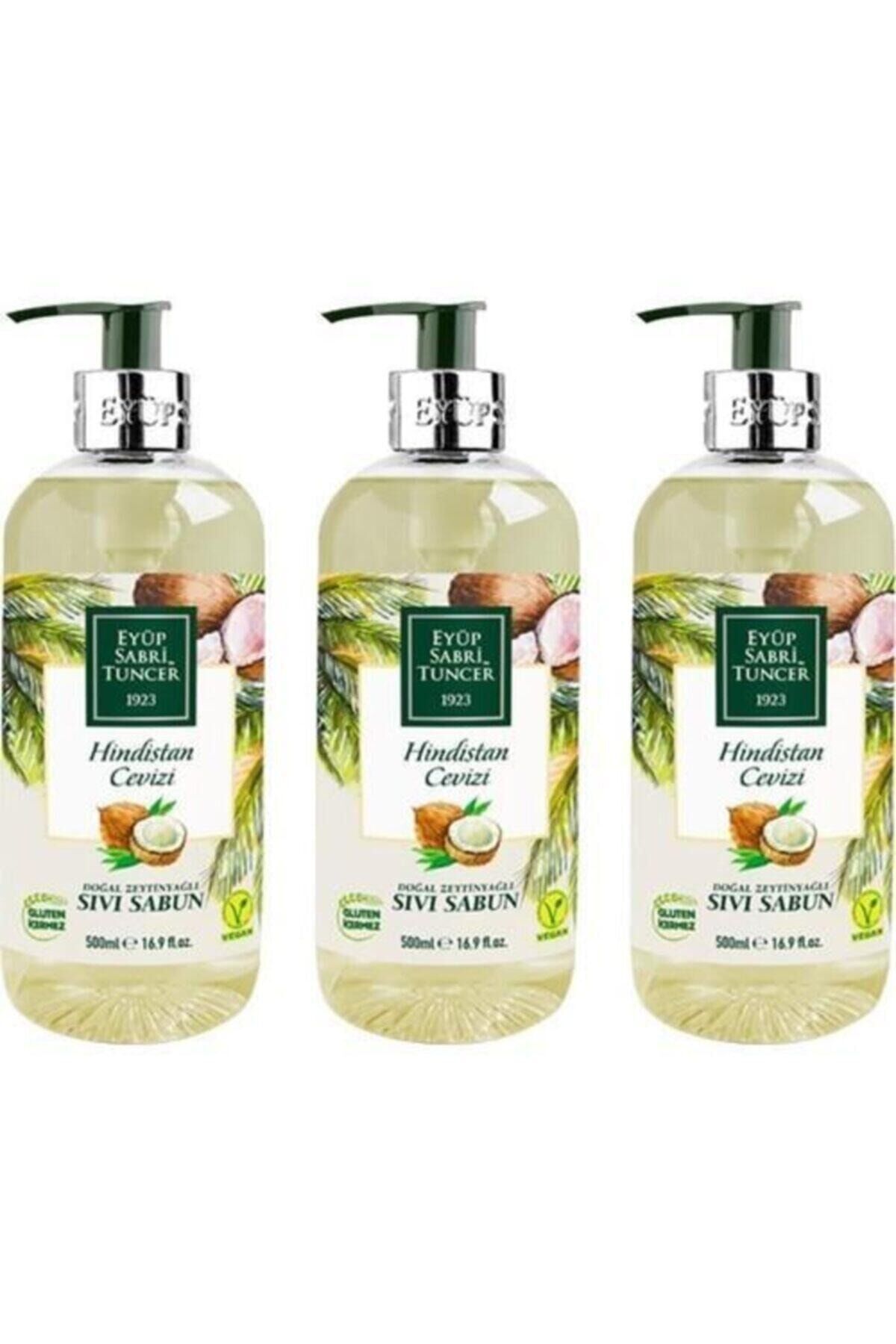 Eyüp Sabri Tuncer Hindistan Cevizi Doğal Zeytinyağlı Sıvı Sabun 500 ml x 3 Adet