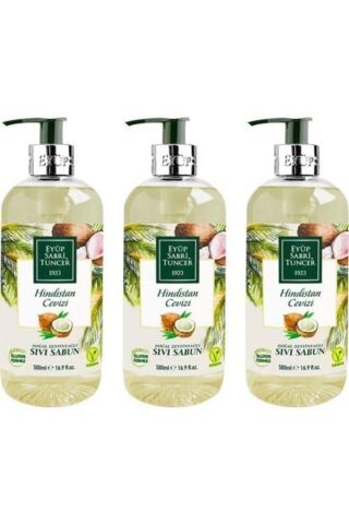 Eyüp Sabri Tuncer Hindistan Cevizi Doğal Zeytinyağlı Sıvı Sabun 500 ml x 3 Adet