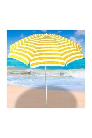 Kırmızı 2 Metre Plaj Şemsiyesi 8 Telli Eğilebilir(BİDONSUZ)