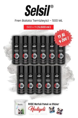Selsil 500 ml Fren Balata Temizleyici Sprey, 11 AL 9 ÖDE ve rosie pamuk