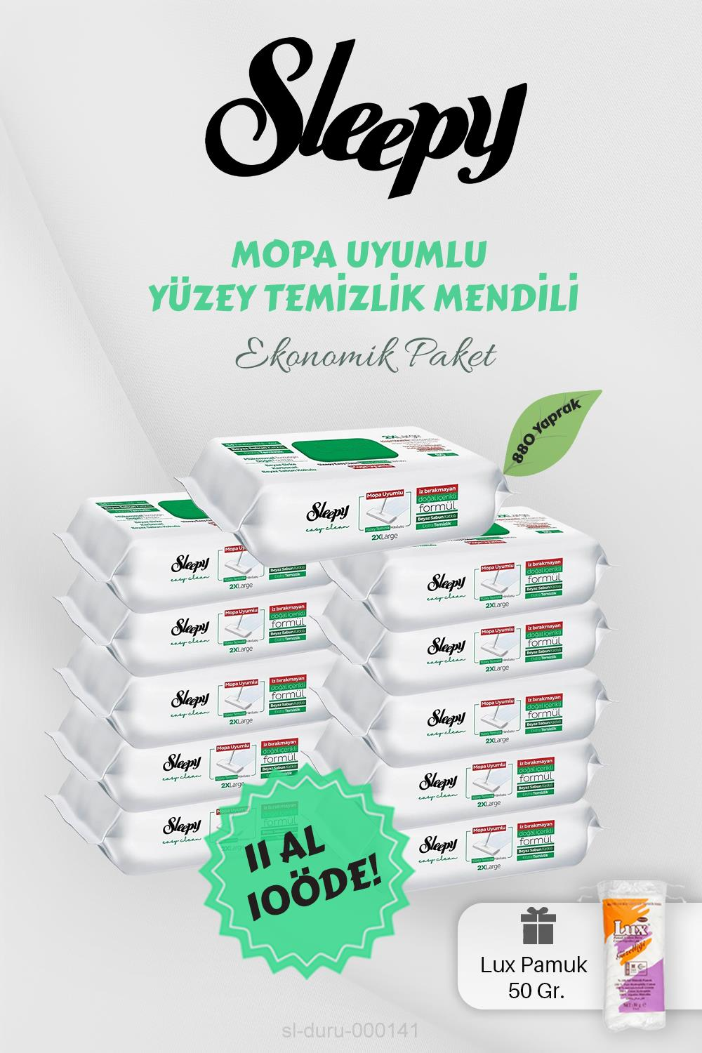 Sleepy Mopa Uyumlu Yüzey Havlusu 11 AL 10 Öde Hediyeli
