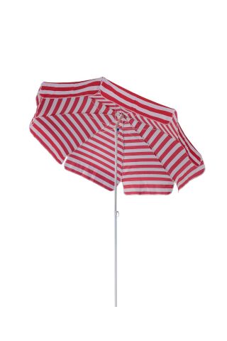 8 Telli 200 Cm Plaj Bahçe Balkon Şemsiyesi, Eğilebilen Şemsiye Bidon Hariç