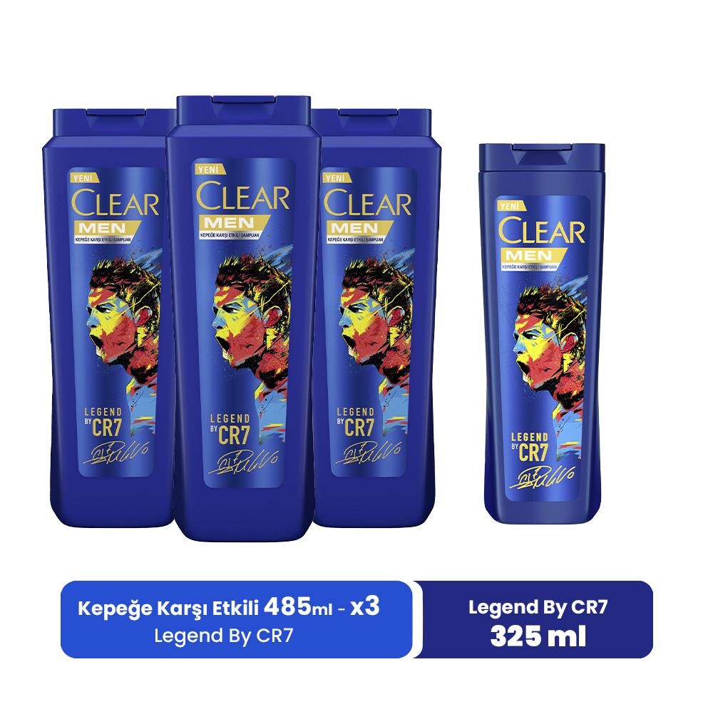Clear Legend By Cristiano Ronaldo 485 ML x 3 ve Legend By CR7 325 ml