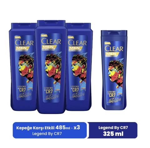 Clear Legend By Cristiano Ronaldo 485 ML x 3 ve Legend By CR7 325 ml