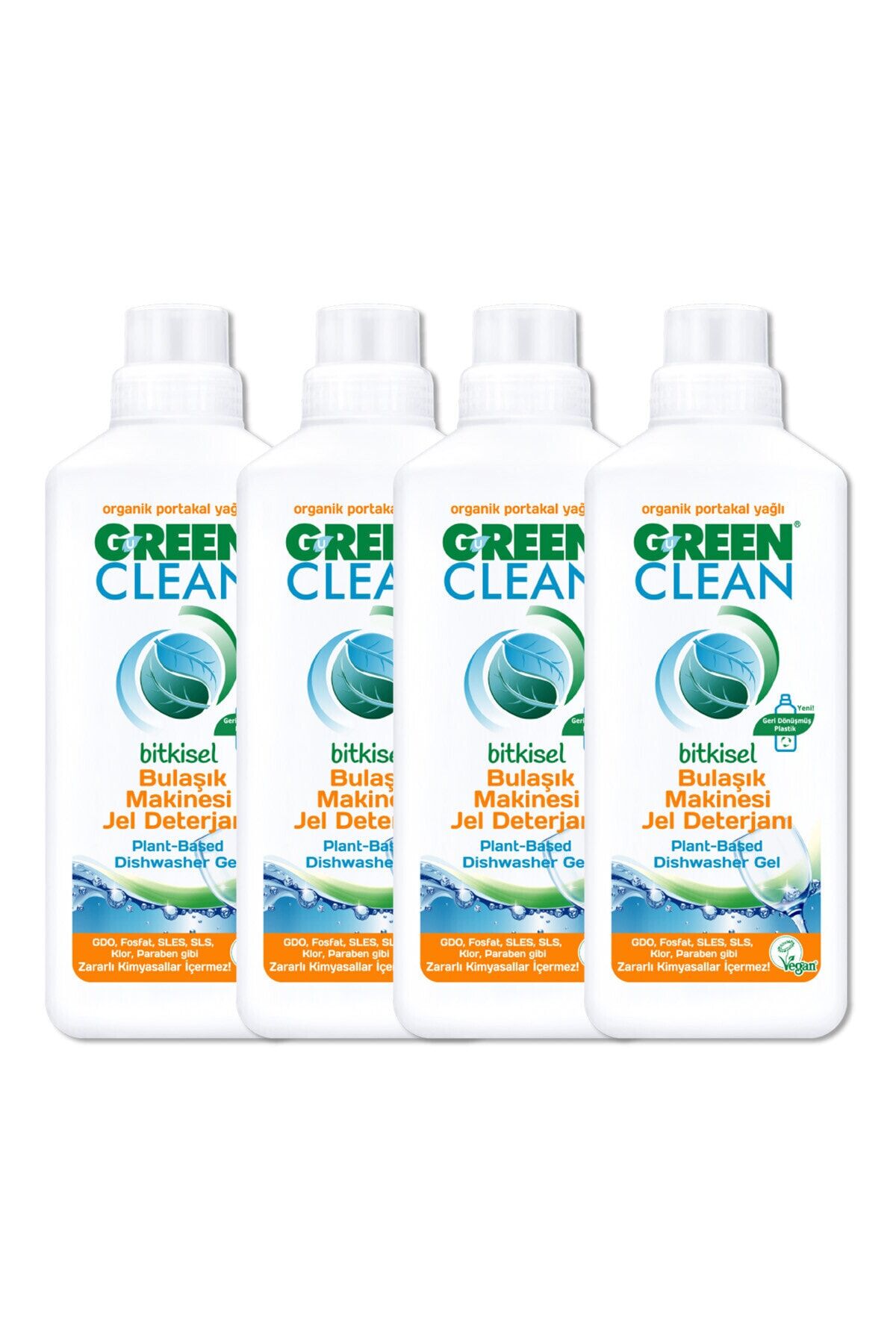 Green Clean Bulaşık Makinesi Jel Deterjanı 1000 ml x 4 Adet