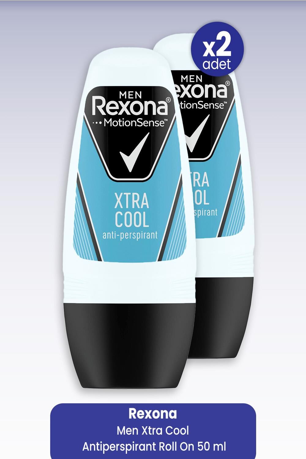 Rexona Men Xtra Cool Antiperspirant Roll On 50 ml x 2 Adet