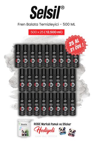 Selsil 500 ml, 25 AL 21 ÖDE Fren Balata Temizleyici Sprey ve rosie pamuk