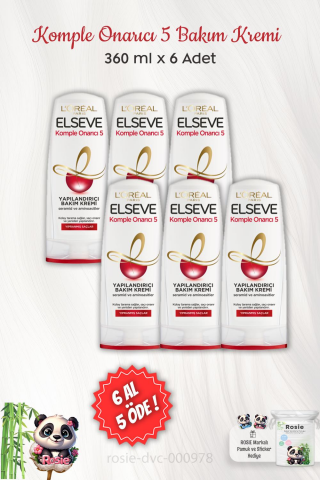 6 AL 5 ÖDE Elseve Komple Onarıcı 5 Yapılandırıcı Bakım Kremi 360 ml ve ROSIE