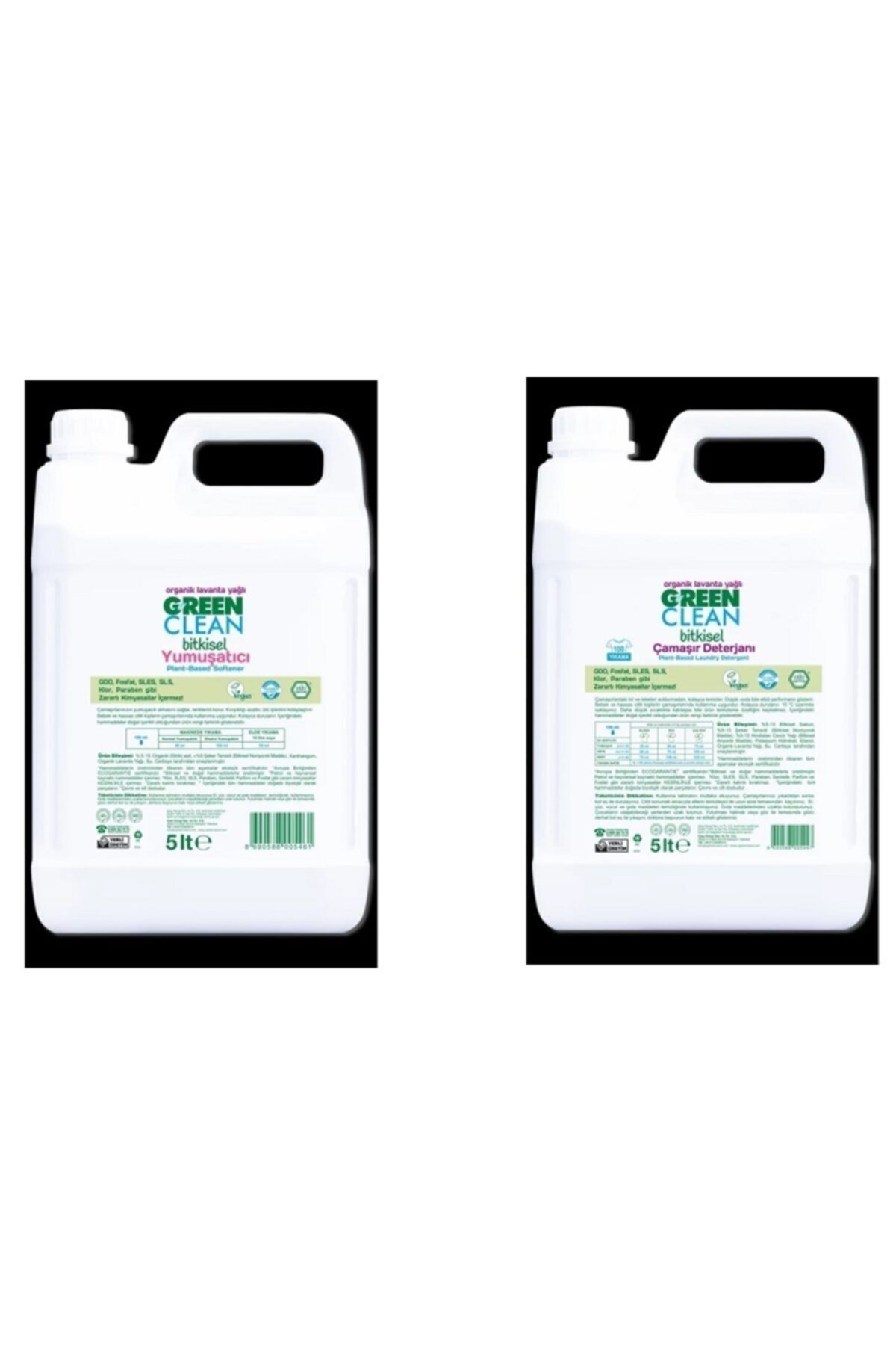 Green Clean Çamaşır Deterjan 5 lt ve Yumuşatıcı 5 lt