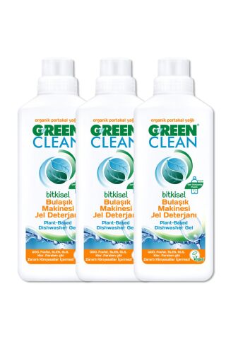 Green Clean Bulaşık Makinesi Jel Deterjanı 1000 ml x 3 Adet