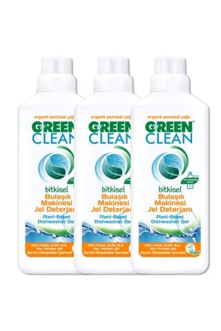Green Clean Bulaşık Makinesi Jel Deterjanı 1000 ml x 3 Adet