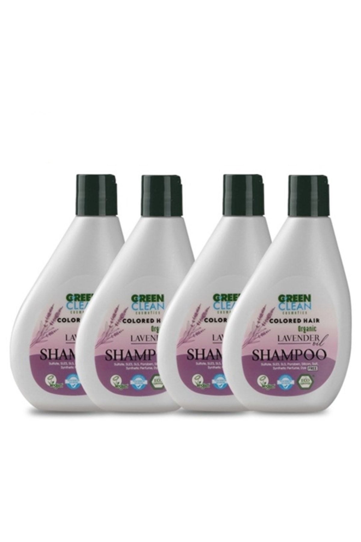 Green Clean Şampuan Seti 4lü Boyalı Saçlar Lavanta 275 ml