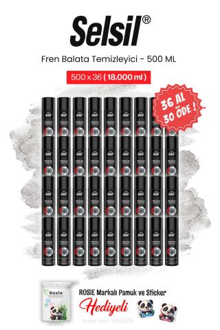 Selsil 500 ml, 36 AL 30 ÖDE Fren Balata Temizleyici Sprey ve rosie pamuk