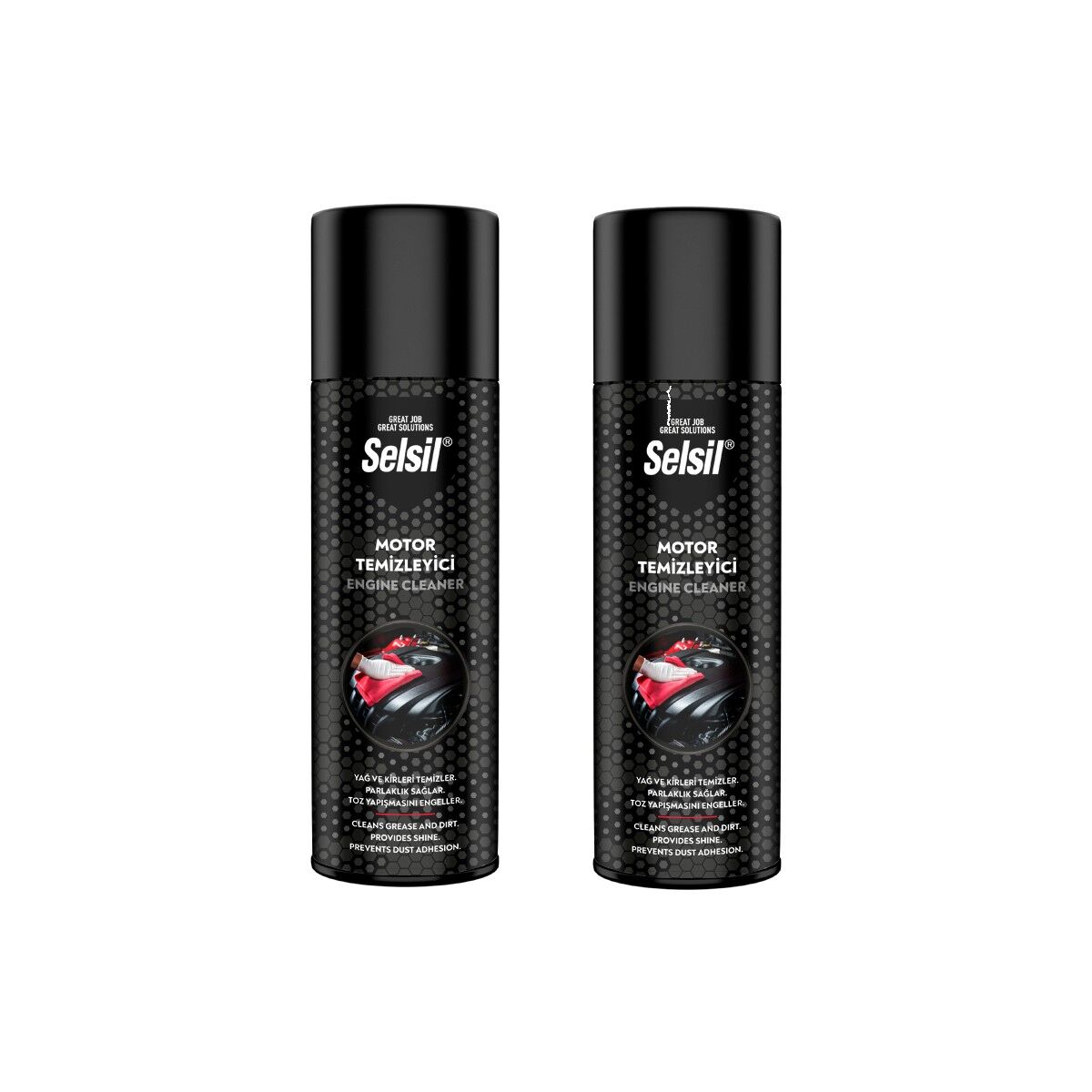 Selsil Motor Temizleme Spreyi 2 x 500 ml Derinlemesine Temizlik Araç Bakım Ürünü