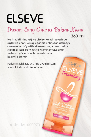 6 AL 5 ÖDE Elseve Dream Long Onarıcı Bakım Kremi 360 ml ve ROSIE