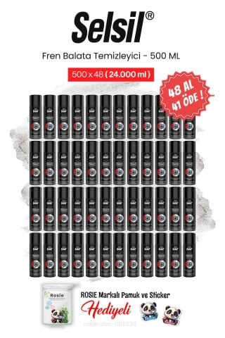 Selsil 48 AL 41 ÖDE, 500 ml Fren Balata Temizleyici Sprey ve rosie pamuk