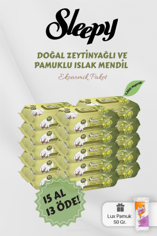 90' lı Zeytinyağlı Pamuklu Bebek Mendili 15 AL 13 Öde Hediyeli