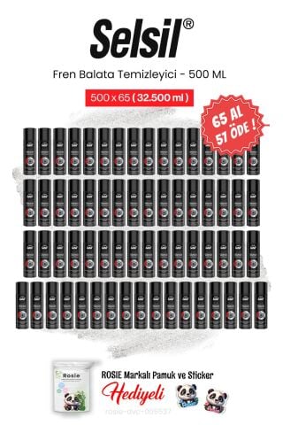 Selsil 65 AL 57 ÖDE, 500 ml Fren Balata Temizleyici Sprey ve rosie pamuk