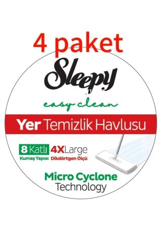 Yüzey Temizleme Havlusu, 4 Xl 8 Kat, 4 Adet, Dayanıklı Özel Ambalaj