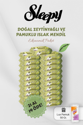 90' lı Zeytinyağlı Pamuklu Bebek Mendili 21 AL 19 Öde Hediyeli