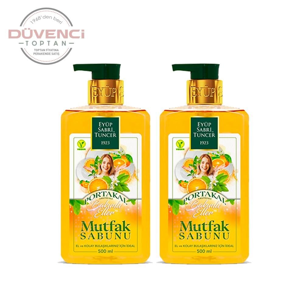 Eyüp Sabri Tuncer Portakal Aromalı Mutfak Sabunu 500 ml x 2 Adet + Magic Sünger