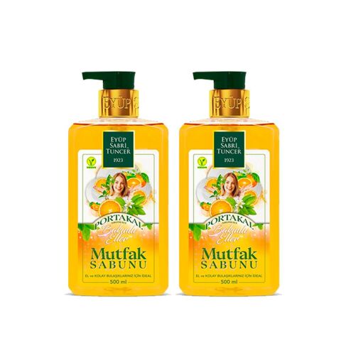 Eyüp Sabri Tuncer Portakal Aromalı Mutfak Sabunu 500 ml x 2 Adet + Magic Sünger
