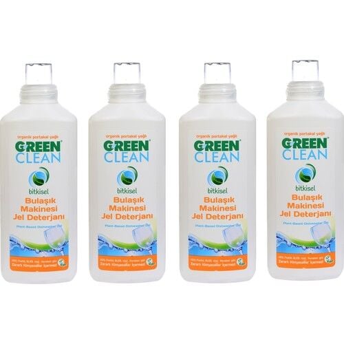 Green Clean  Bulaşık Makinesi Jel Deterjanı 1000 ml x 4 Adet