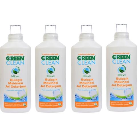 Green Clean  Bulaşık Makinesi Jel Deterjanı 1000 ml x 4 Adet
