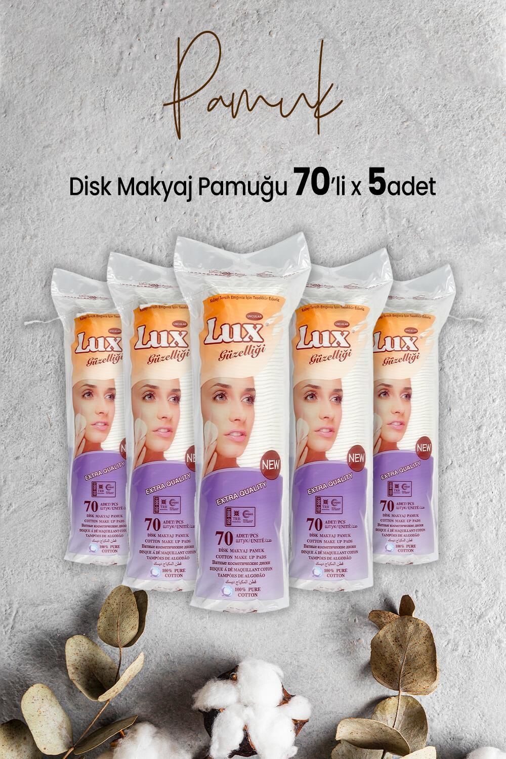 Lux Disk Makyaj Pamuğu 70'li x 5 Adet