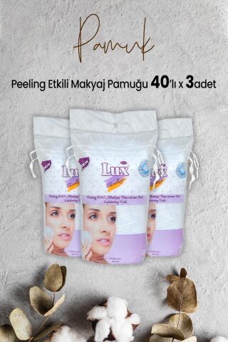 Lux Peeling Etkili Makyaj Pamuğu 40' lı x 3 Adet