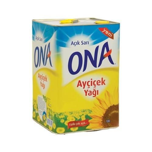 Ona Ayçiçek Yağı Teneke 18 lt