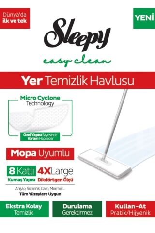 Yer Temizleme Havlusu,4 Xl 8 Kat,2 Paket, Dayanıklı Özel Ambalaj