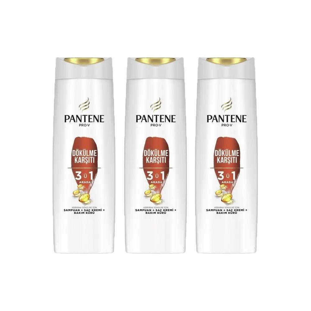 Pantene Şampuan Pro-V Saç Dökülmelerine Karşı Etkili 3' ü 1 Arada 400 ML x 3