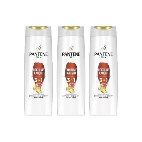 Pantene Şampuan Pro-V Saç Dökülmelerine Karşı Etkili 3' ü 1 Arada 400 ML x 3