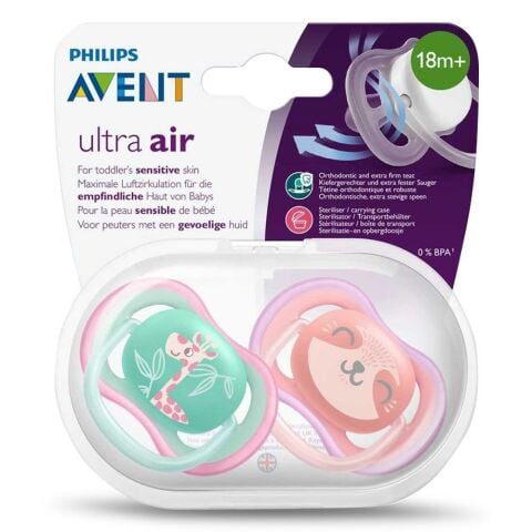 Philips Avent  Ultra Air Silikon Emzik 2'li 18+ Ay