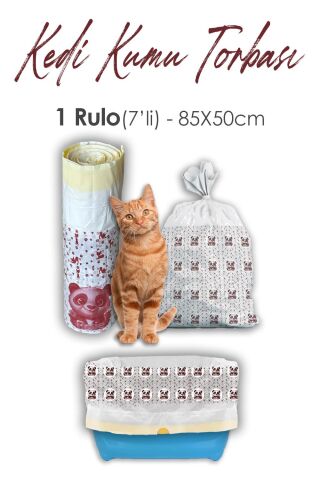 Rosie Kedi Kumu Torbası, 7 Adet 85 x 50 cm, Büzgülü