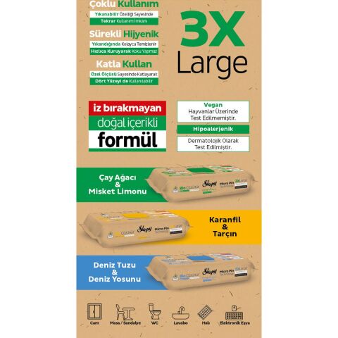 Sleepy Bio Çözünür Deniz Tuzu 50'li 7 AL 6 ÖDE Yüzey Temizlik Havlusu ve ROSIE