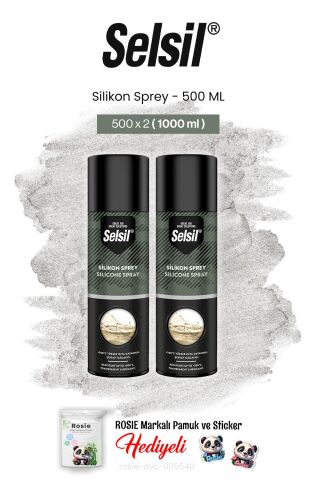 Selsil Silikon Sprey, 500 ml 2 adet ve rosie pamuk