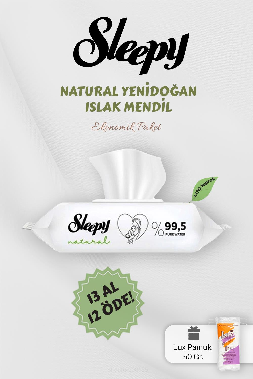 Yenidoğan 90' lı Islak Mendil 13 AL 12 Öde Hediyeli