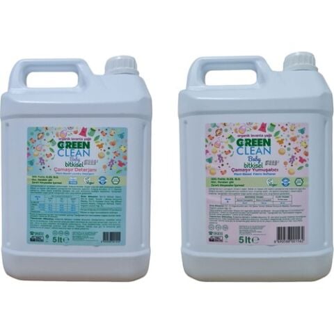 Green Clean Baby 2'li Set Çamaşır Deterjanı ve Yumuşatıcı 5 Lt