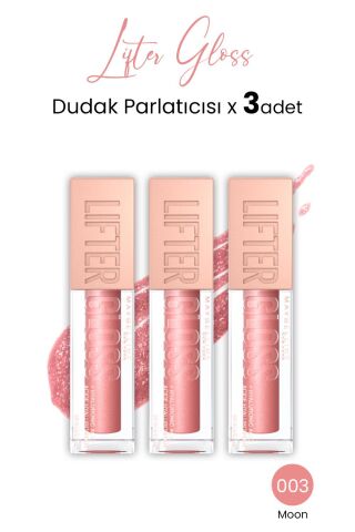 Maybelline New York Lifter Gloss Dudak Parlatıcısı 003 Moon x 3 adet