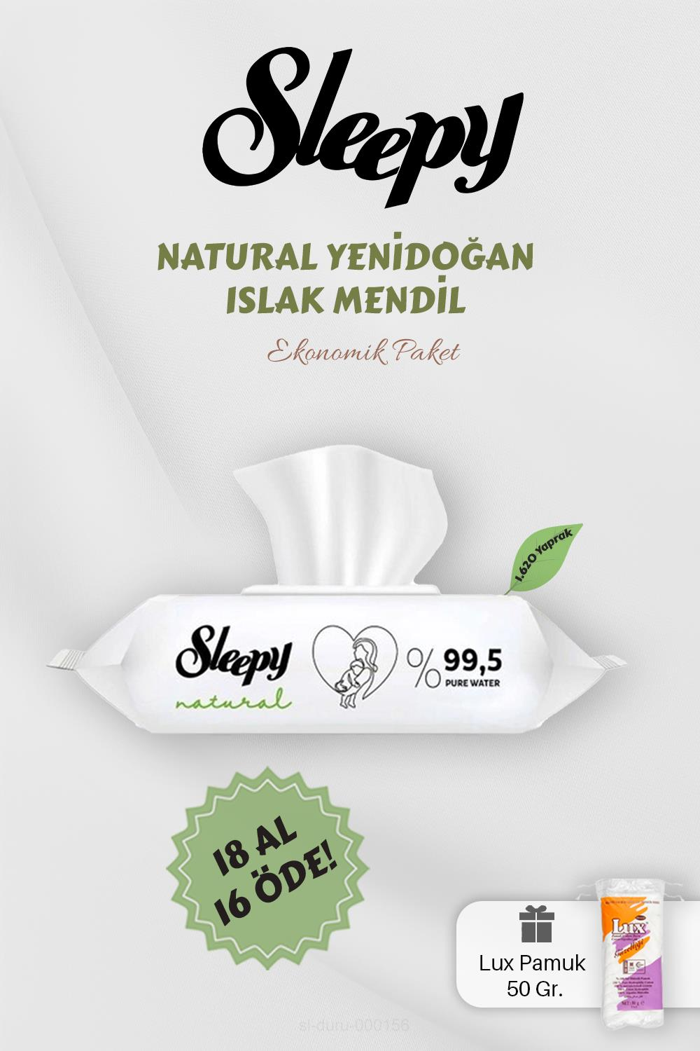 Yenidoğan 90' lı Islak Mendil 18 AL 16 Öde Hediyeli