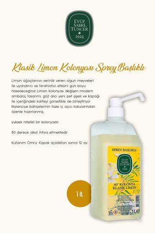 Limon Kolonyası Verbena & Zinde 150 ml ve 1 lt, Rosie Hediye