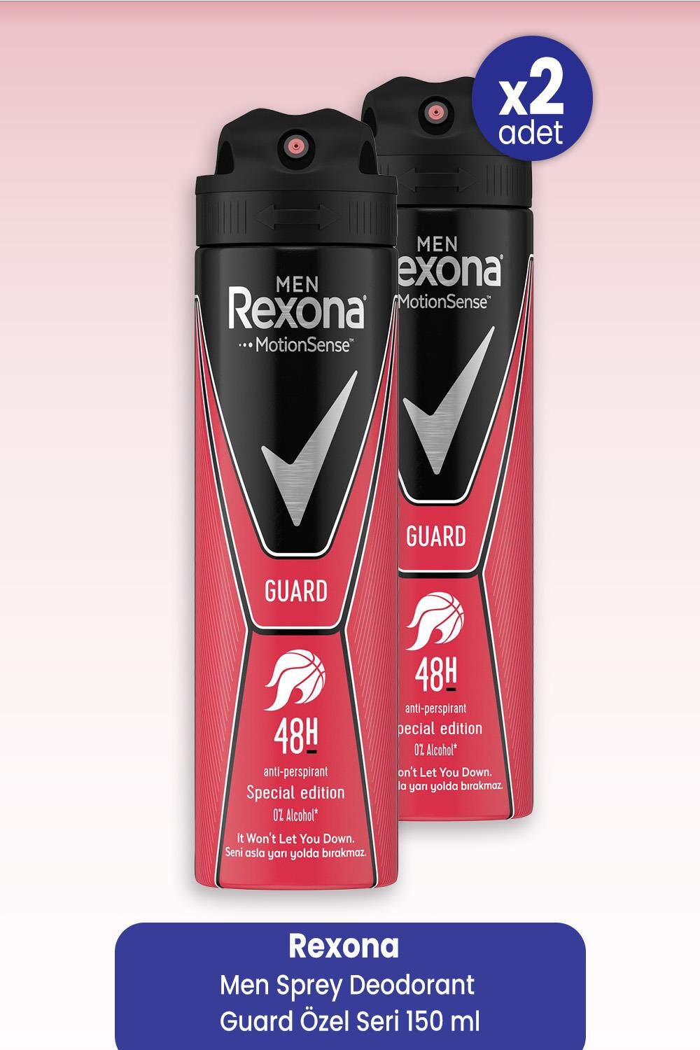 Rexona Men Sprey Deodorant Guard Özel Seri 150 ml x 2 Adet