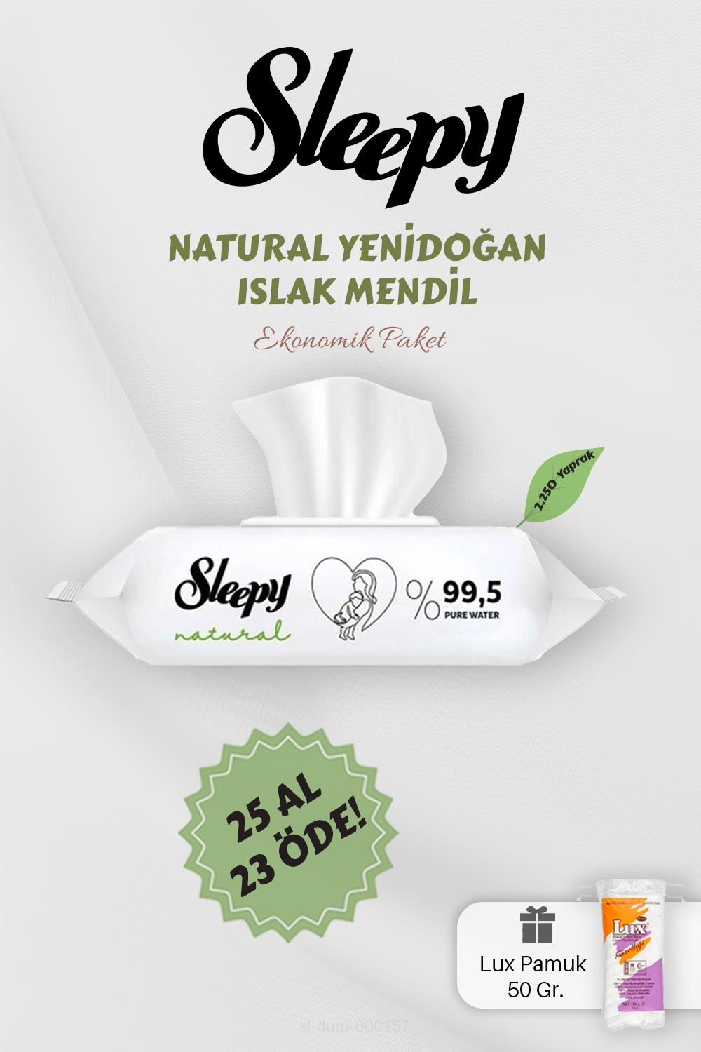 Yenidoğan 90' lı Islak Mendil 25 AL 23 Öde Hediyeli