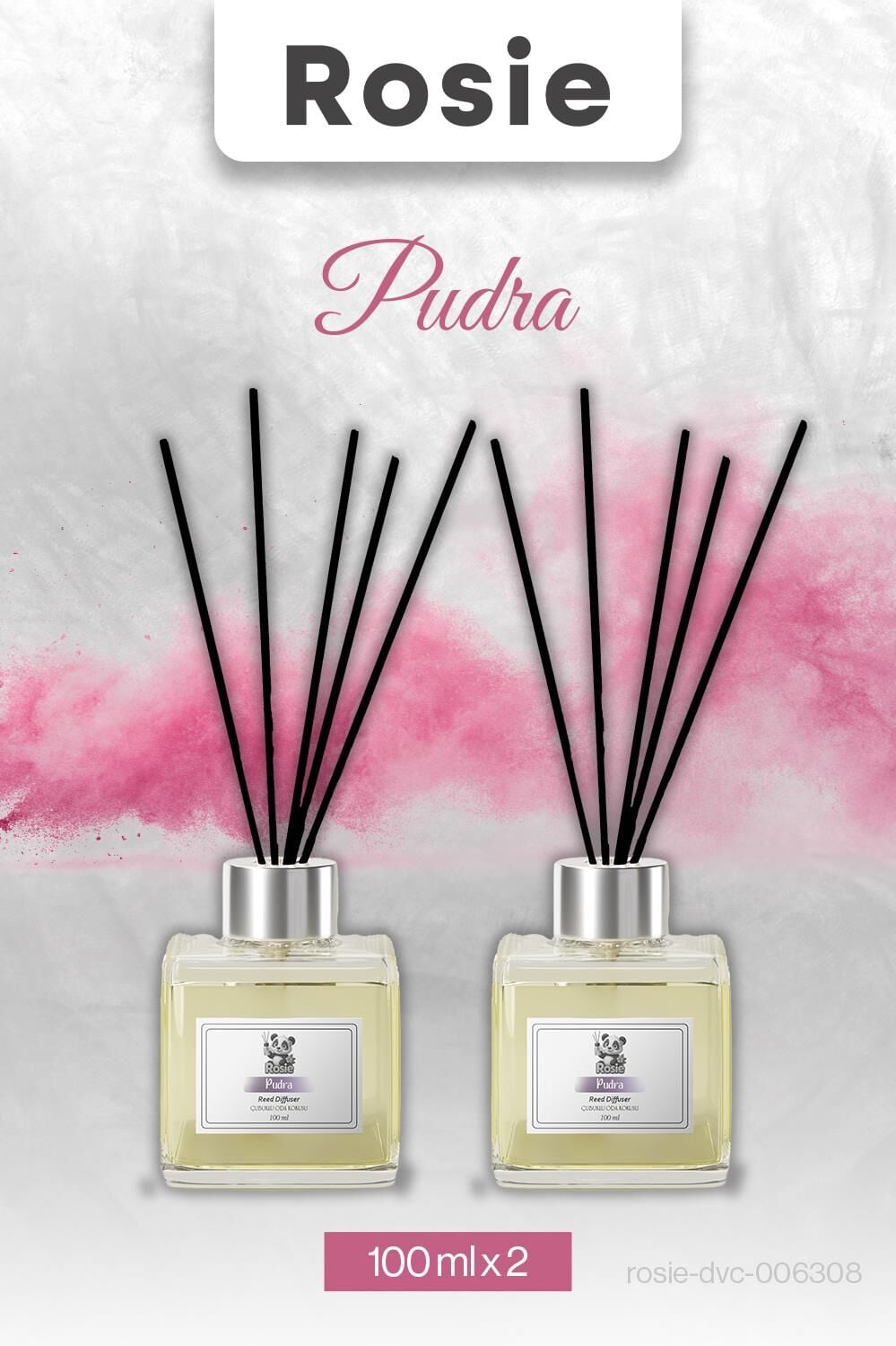 Rosie Pudra 2 adet Çubuklu Oda Kokusu 100 ml