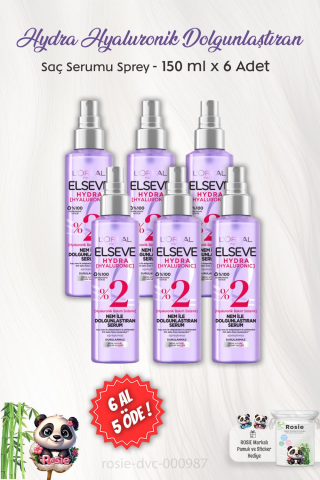 6 AL 5 ÖDE Elseve Hydra Hyaluronik Dolgunlaştıran Serum Sprey 150 ml ve ROSIE