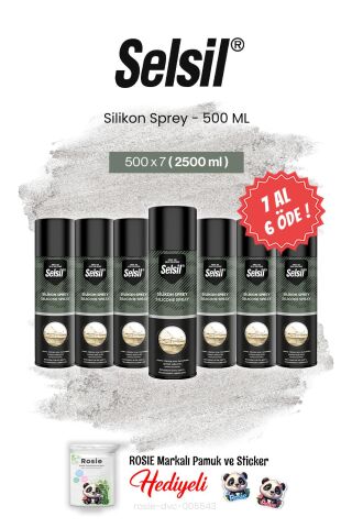 Selsil Silikon Sprey, 500 ml 7 AL 6 ÖDE ve rosie pamuk